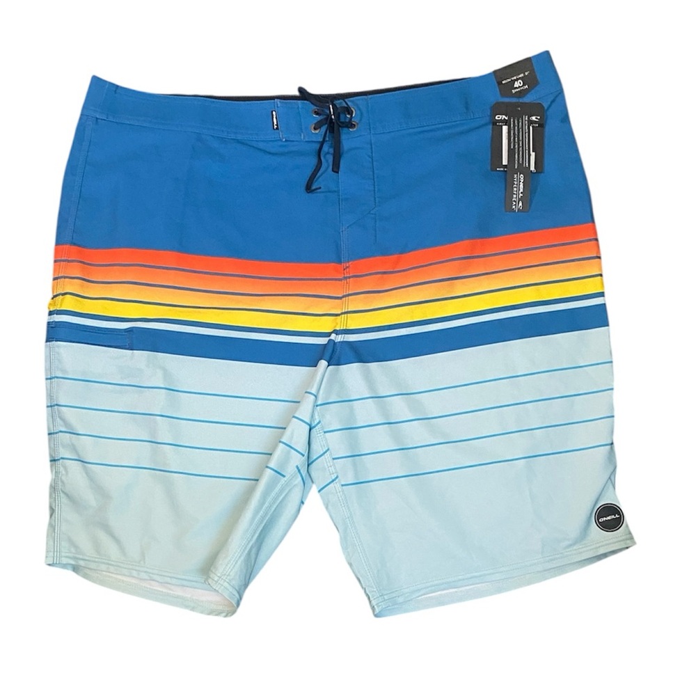O'Neill Hyperfreak Men’s Gradient Stripe Board Shorts Size 40